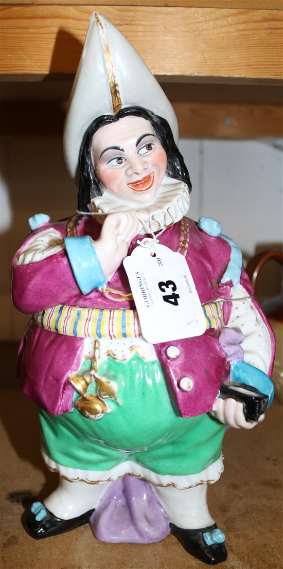 Figural ceramic tobacco jar